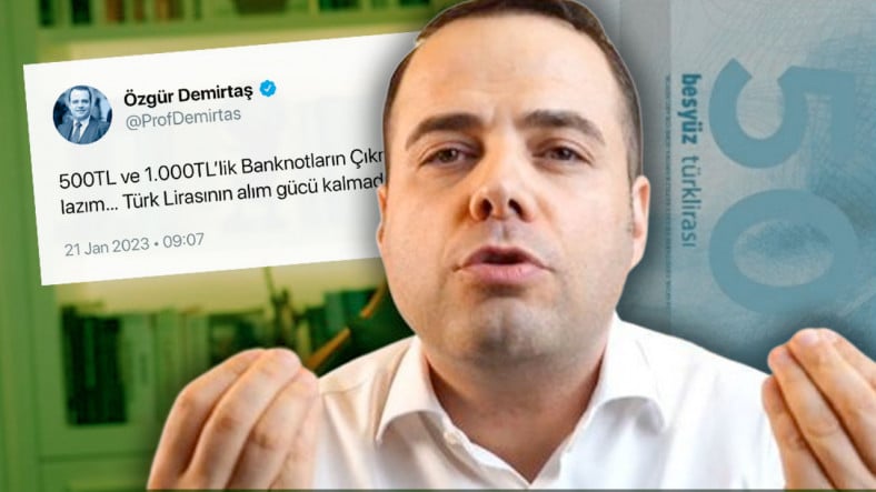 Özgür Demirtaş’tan 500 TL ve 1000 TL’lik Banknot Çağrısı