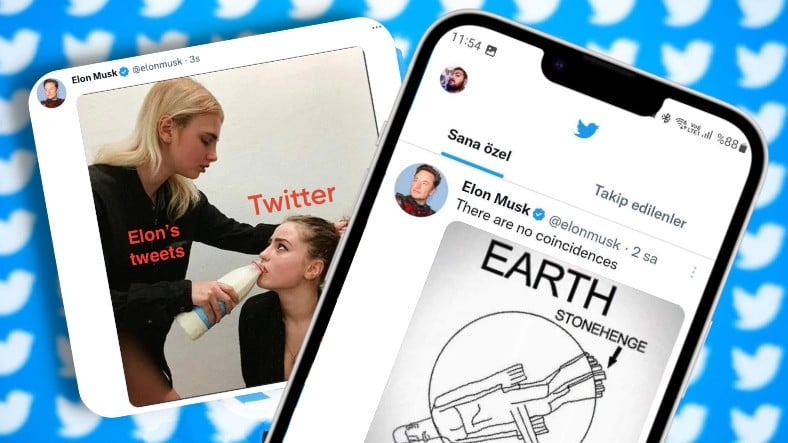 Elon Musk’ın Paylaşımları Twitter Ana Sayfada Gösteriliyor