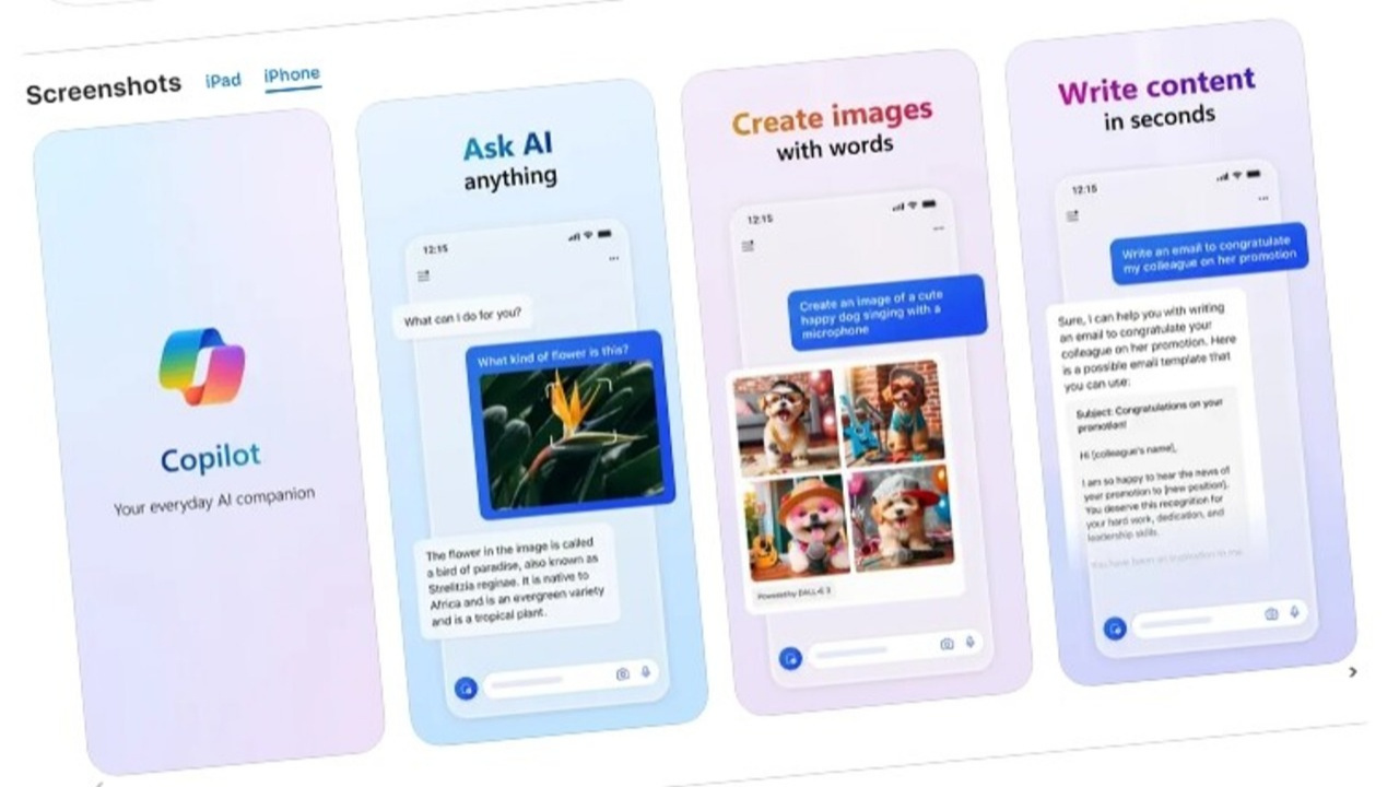 Microsoft’un Copilot’u, Android’den sonra iOS’a da geldi
